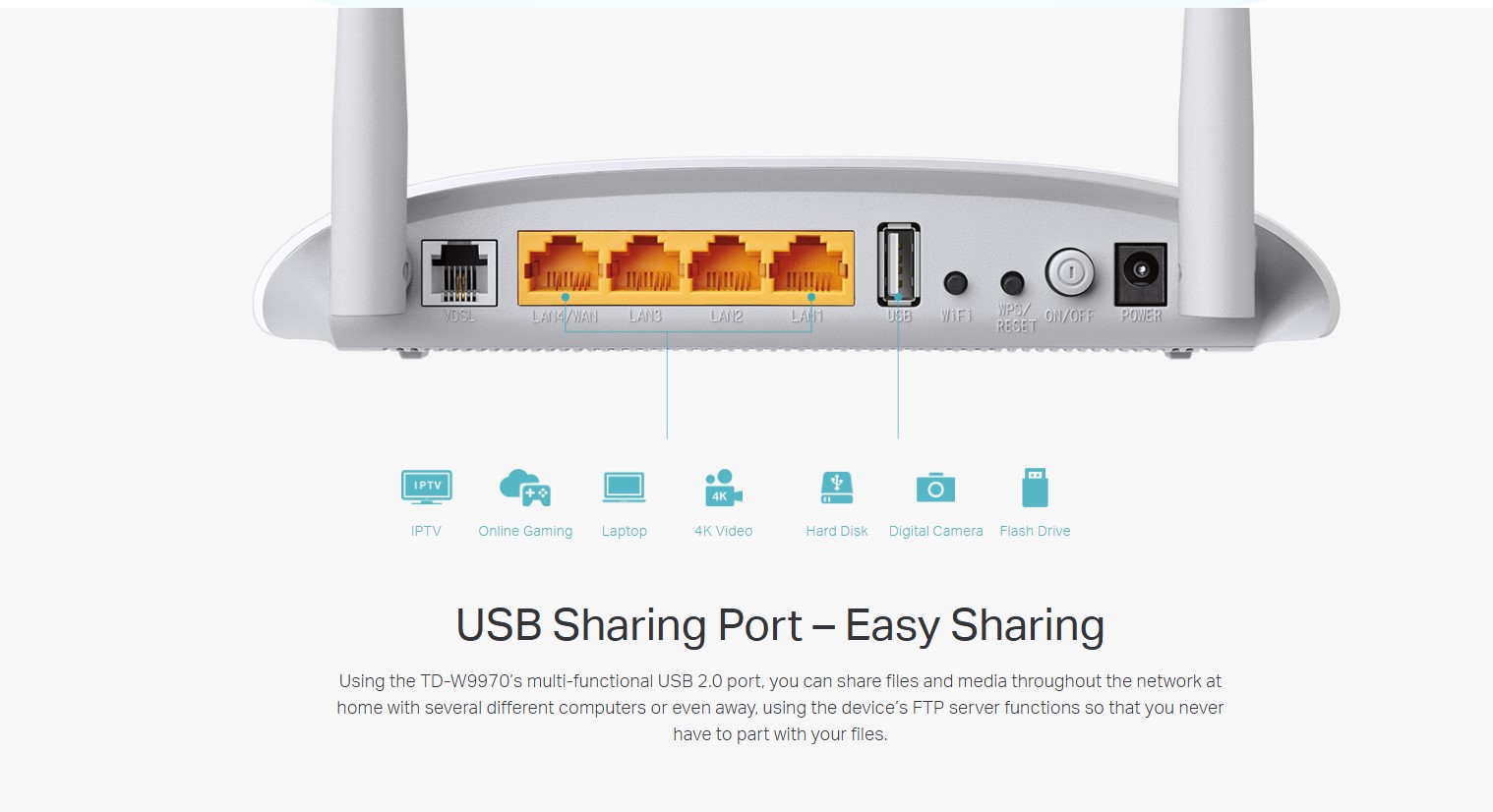 پورت USB و قابلیت اشتراک‌گذاری فایل